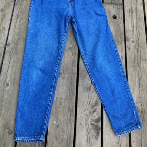 LEVI’S Vintage Jeans Retro USA MADE Cotton High Rise Tapered Blue Denim Size 14 - Picture 9 of 16